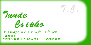 tunde csipko business card